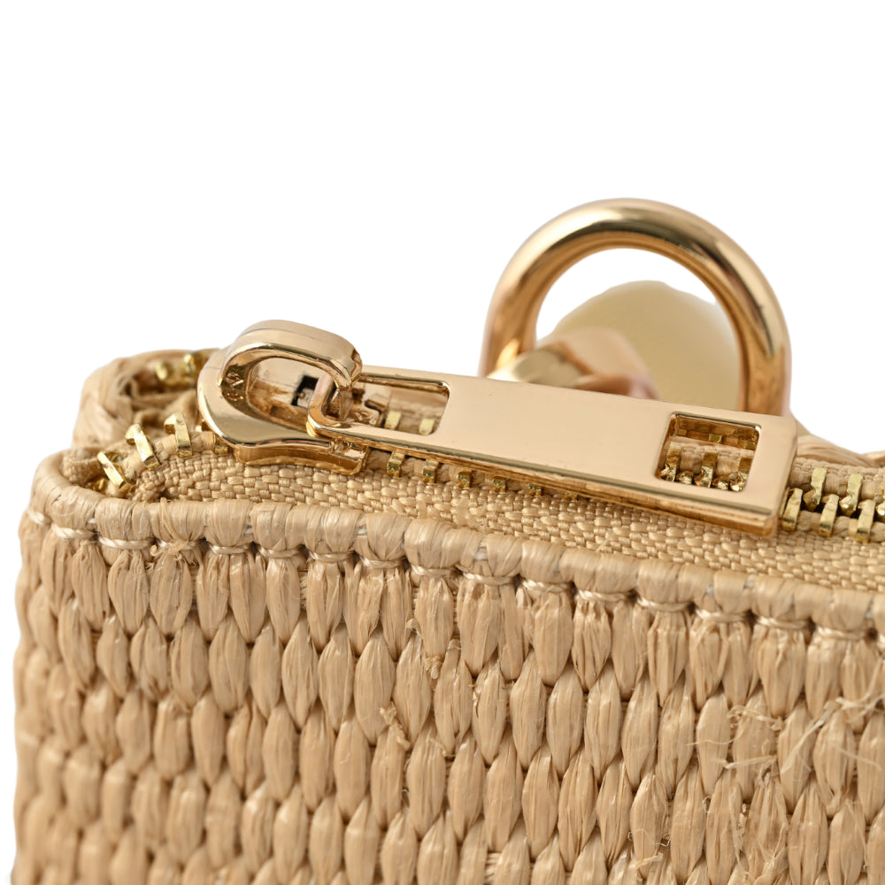 Gelato Series Straw Crossbody Bag - NATURAL