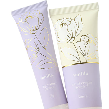 Belle Collection Lip Balm & Hand Cream Set Mini - VANILLA