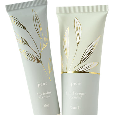 Belle Collection Lip Balm & Hand Cream Set Mini - PEAR