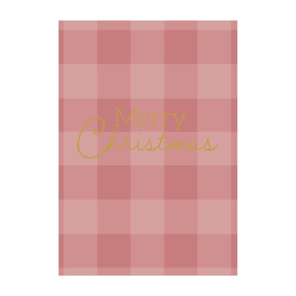 Christmas Greeting Card -Berry Gingham