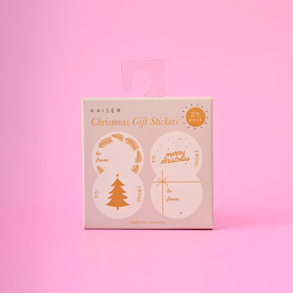 Christmas Wrap Stickers - Golden