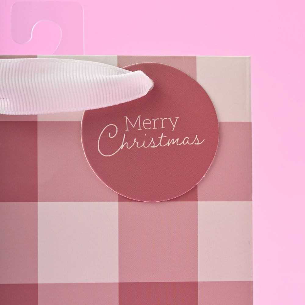 Christmas Square Gift Bag - Red Gingham