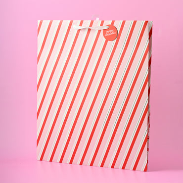 Christmas Jumbo Gift Bag - Candy Stripe