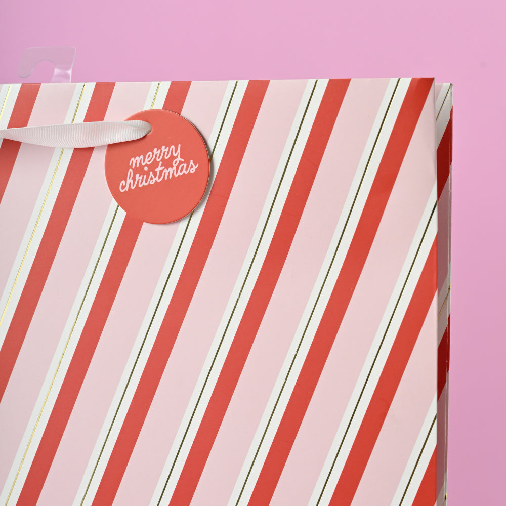 Christmas Jumbo Gift Bag - Candy Stripe