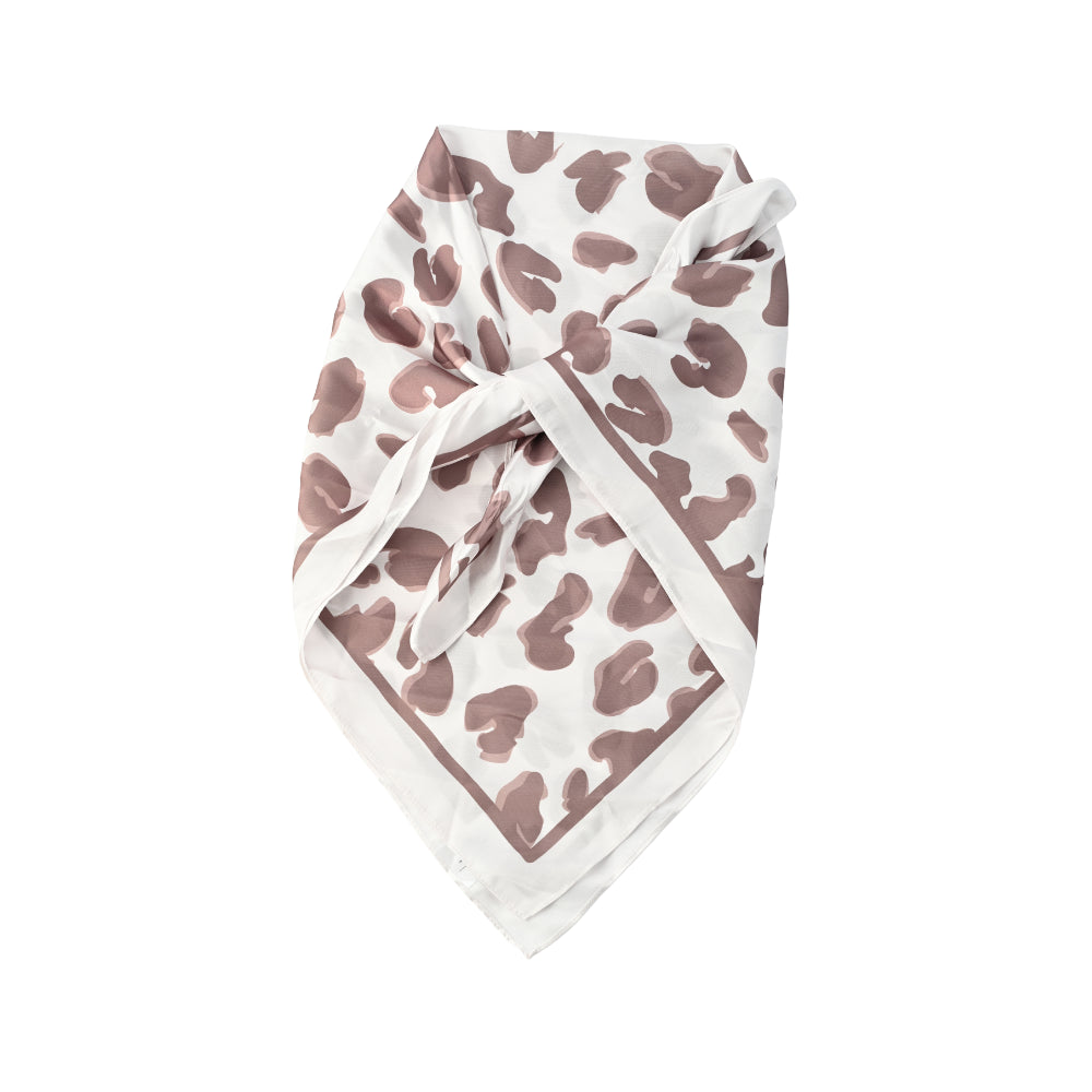 Soleil Series Print Neckerchief - NEUTRAL LEOPARD