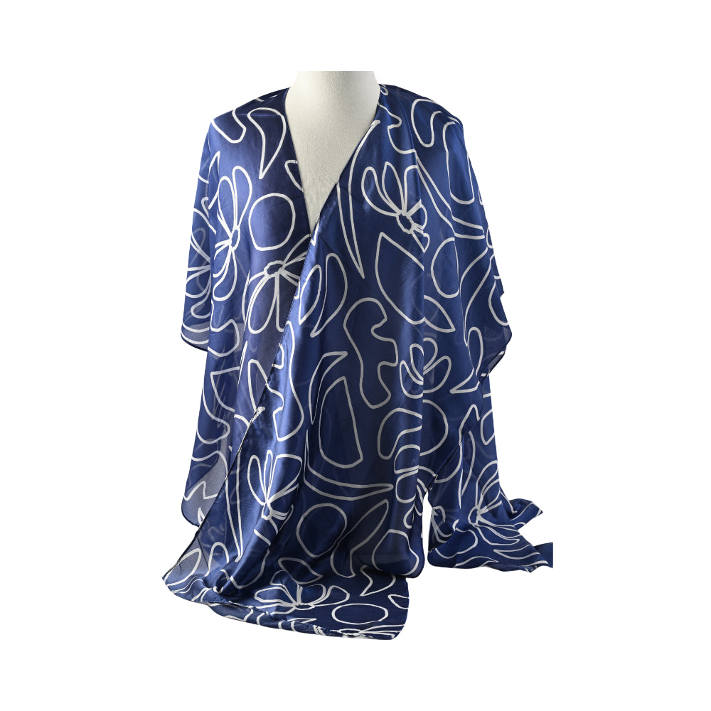 Soleil Series Open Kaftan - BLUE ABSTRACT