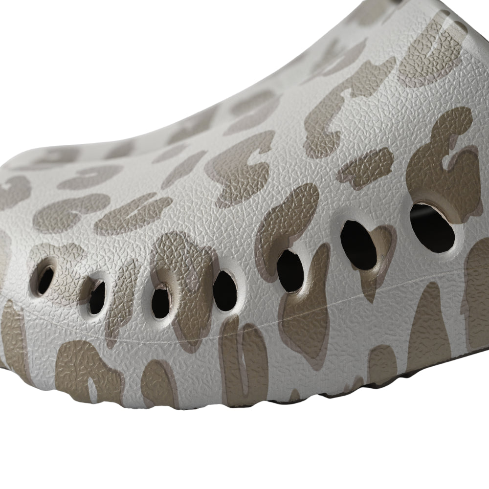 Soleil Series Rubber Clogs - NEUTRAL LEOPARD