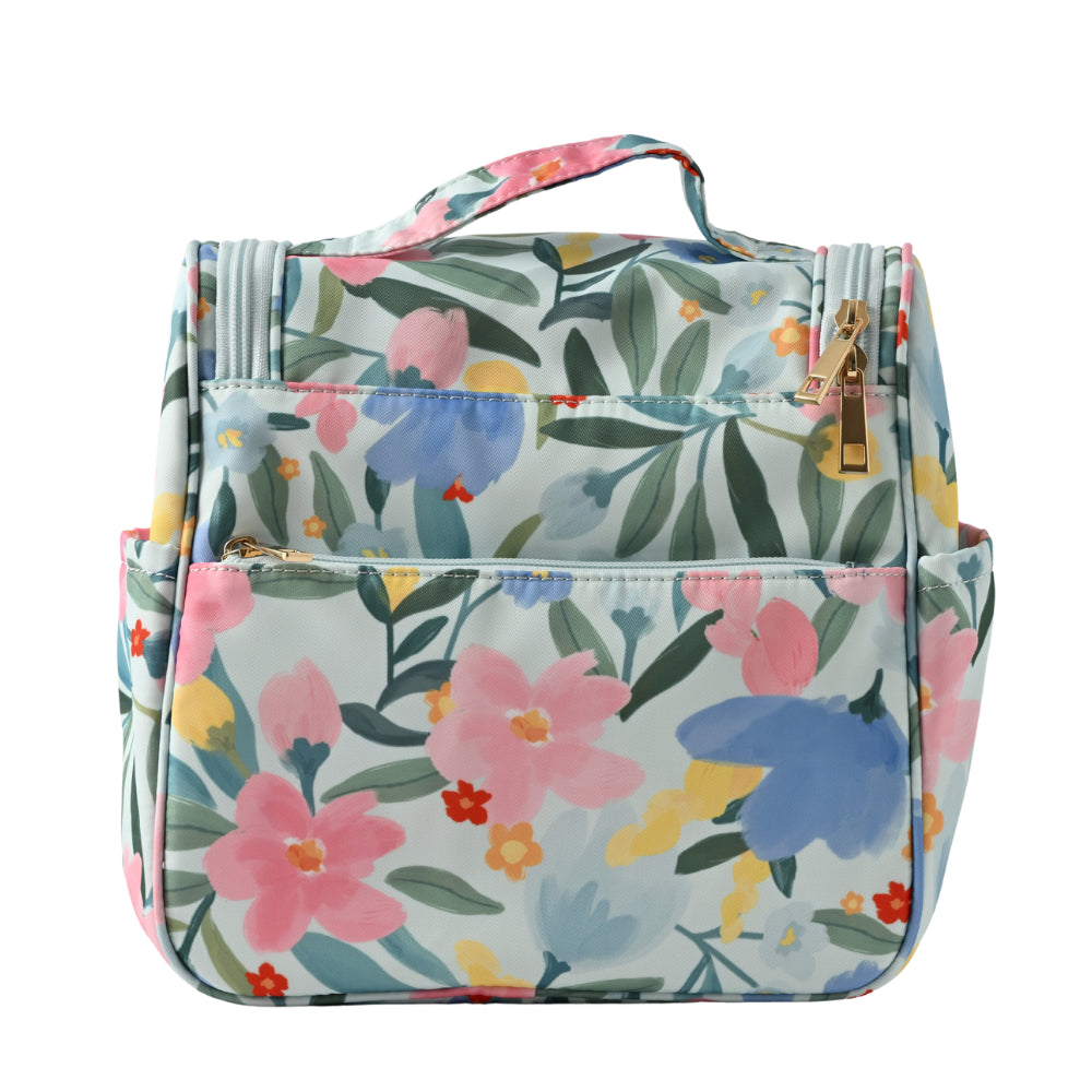 Soleil Series Travel Toiletry Bag - FLOWER MARKET BLUE