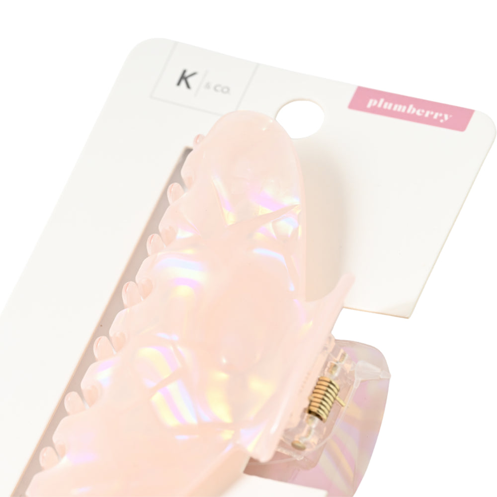 Plumberry Series Acrylic Hair Claw Clip - PINK PEARL