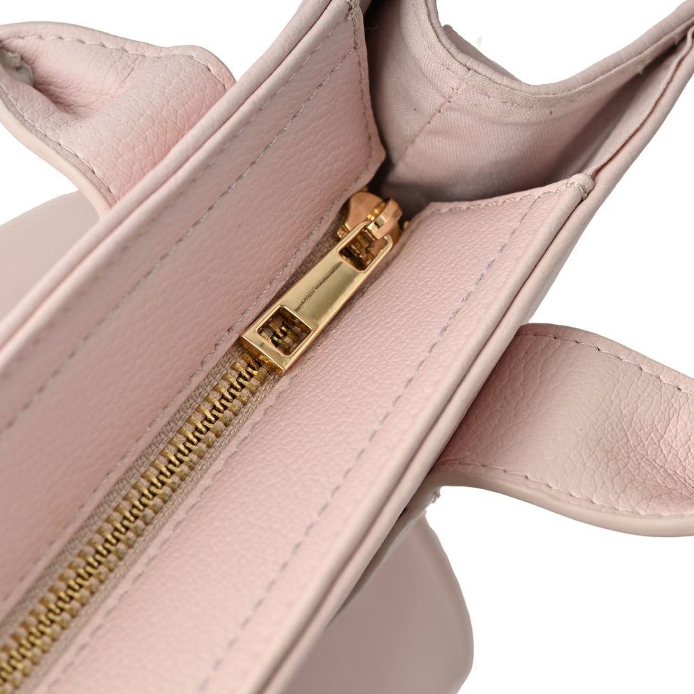 Blossoms Series  Structured Tote Bag - BEIGE PINK