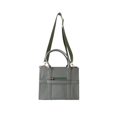 Blossoms Series Structured Tote Bag - EVERGREEN