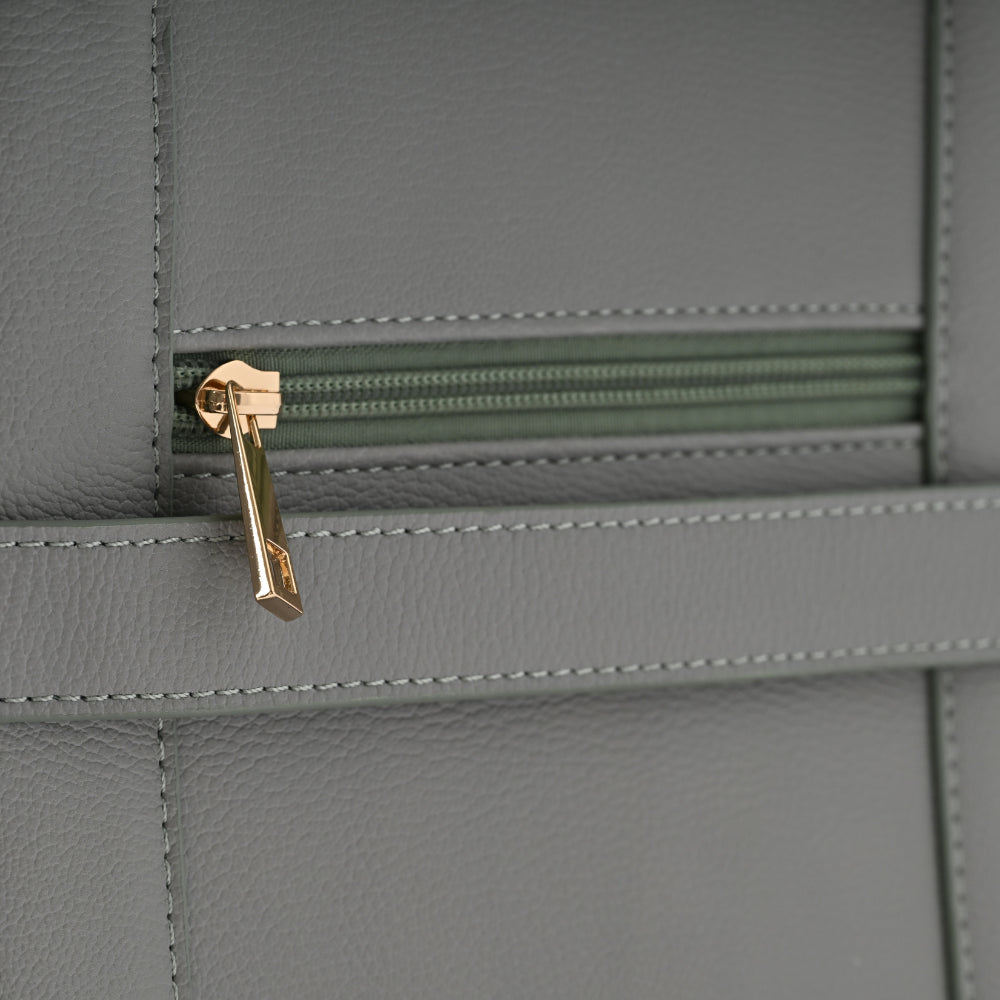 Blossoms Series  Structured Tote Bag - EVERGREEN