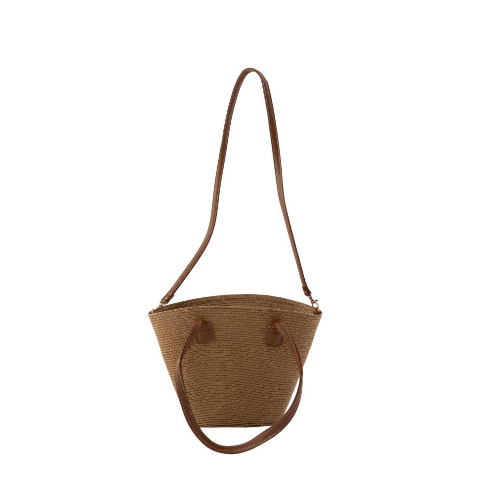 K&Co Sorrento Straw Tote Bag Mini - NATURAL