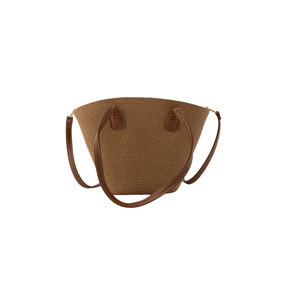 K&Co Sorrento Straw Tote Bag Mini - NATURAL