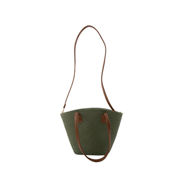 K&Co Sorrento Straw Tote Bag Mini - KHAKI