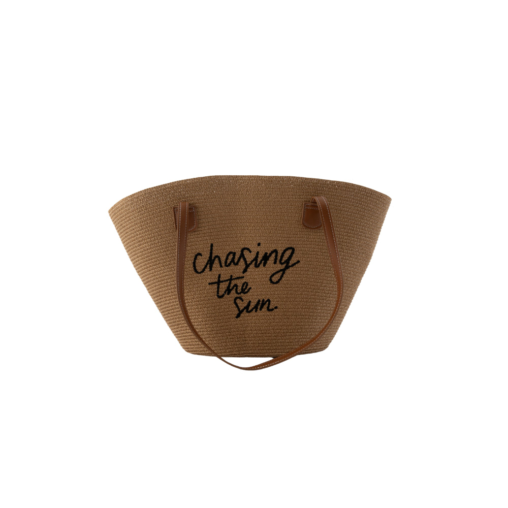 K&Co Sorrento Straw Tote Bag - CHASING THE SUN