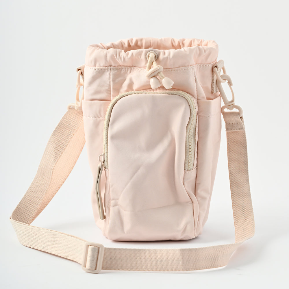 K&Co Sorrento Nylon Drink Bottle Bag - CREAM