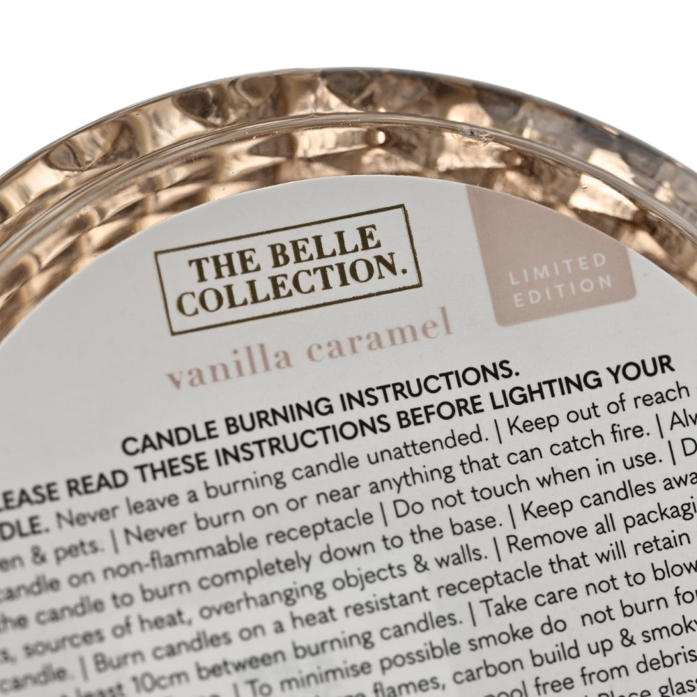 Belle Collection Faceted Candle - VANILLA CARAMEL