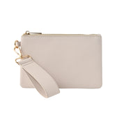 Belle Collection Clutch With Strap - TAUPE