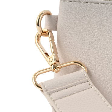 Belle Collection Clutch With Strap - TAUPE