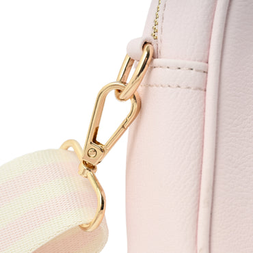 Belle Collection Textured Strap Side Bag - SWEET PINK