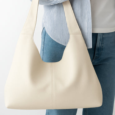 Belle Collection Medium Tote Bag - TAUPE