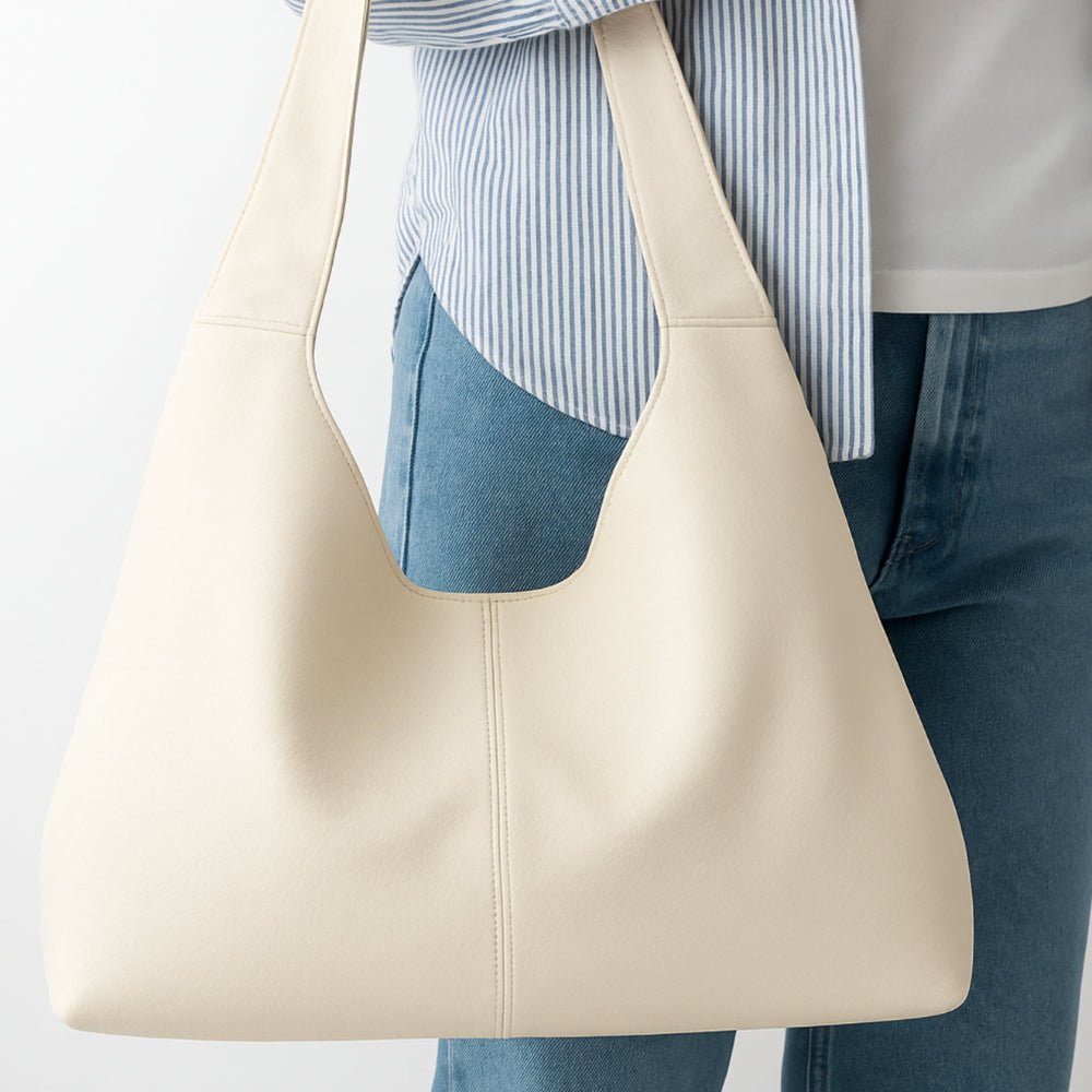 Belle Collection Medium Tote Bag - TAUPE