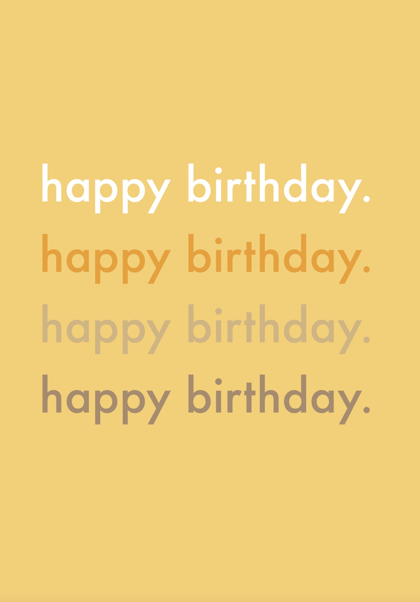 Greeting Card SUNSHINE - YELLOW