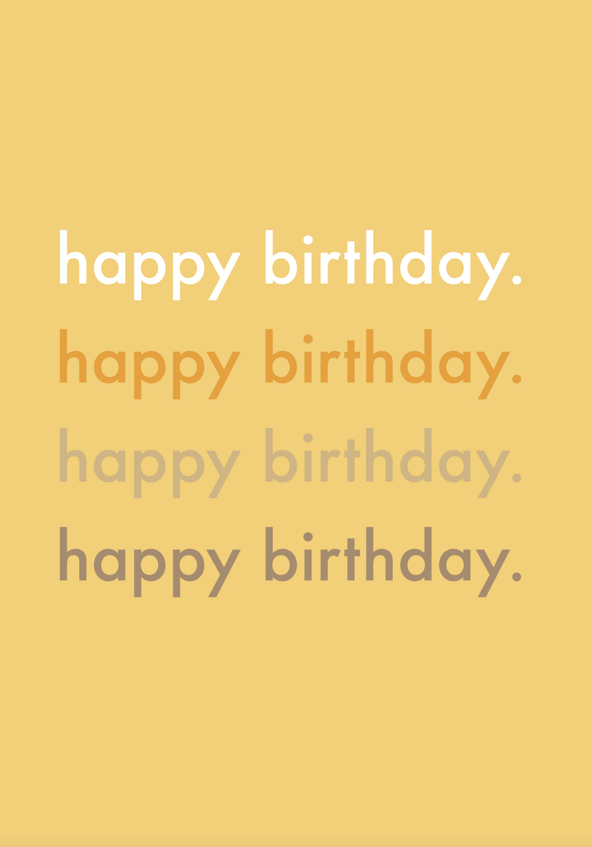 Greeting Card Sunshine - YELLOW