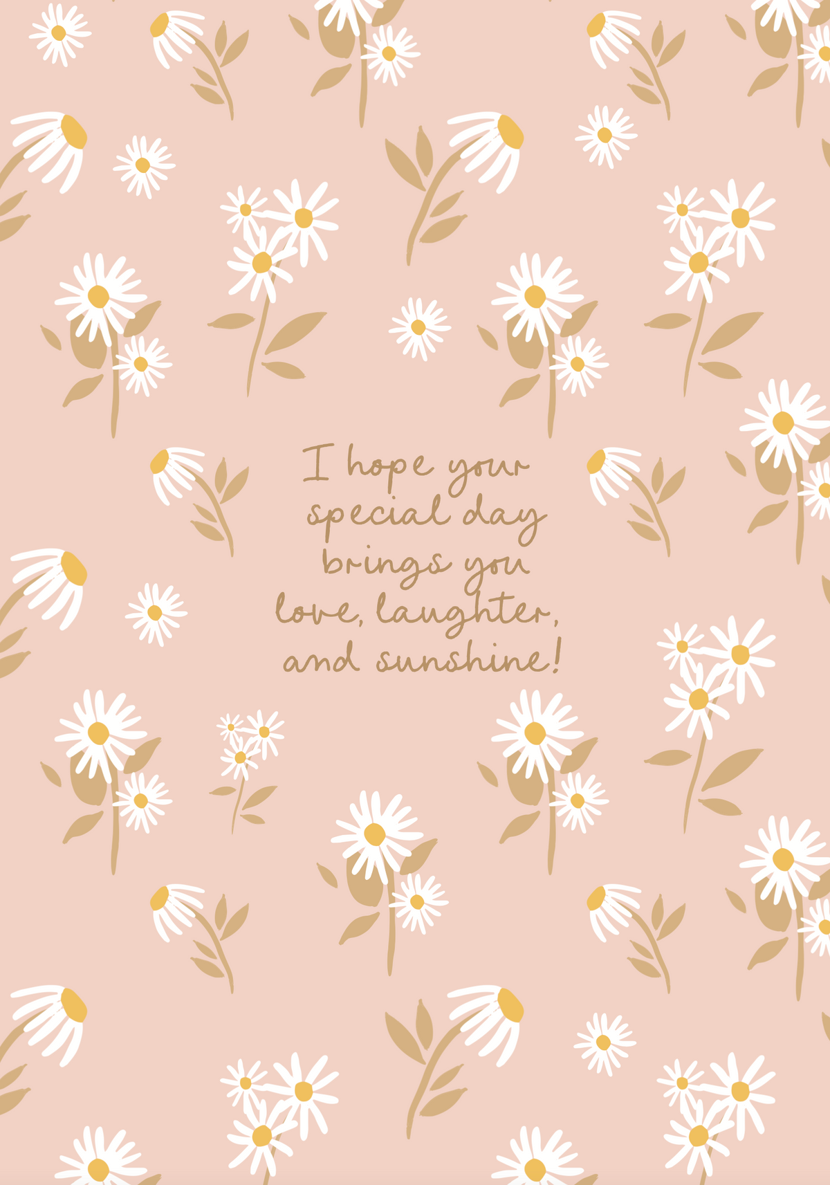 Greeting Card Sunshine - DAISY FIELD