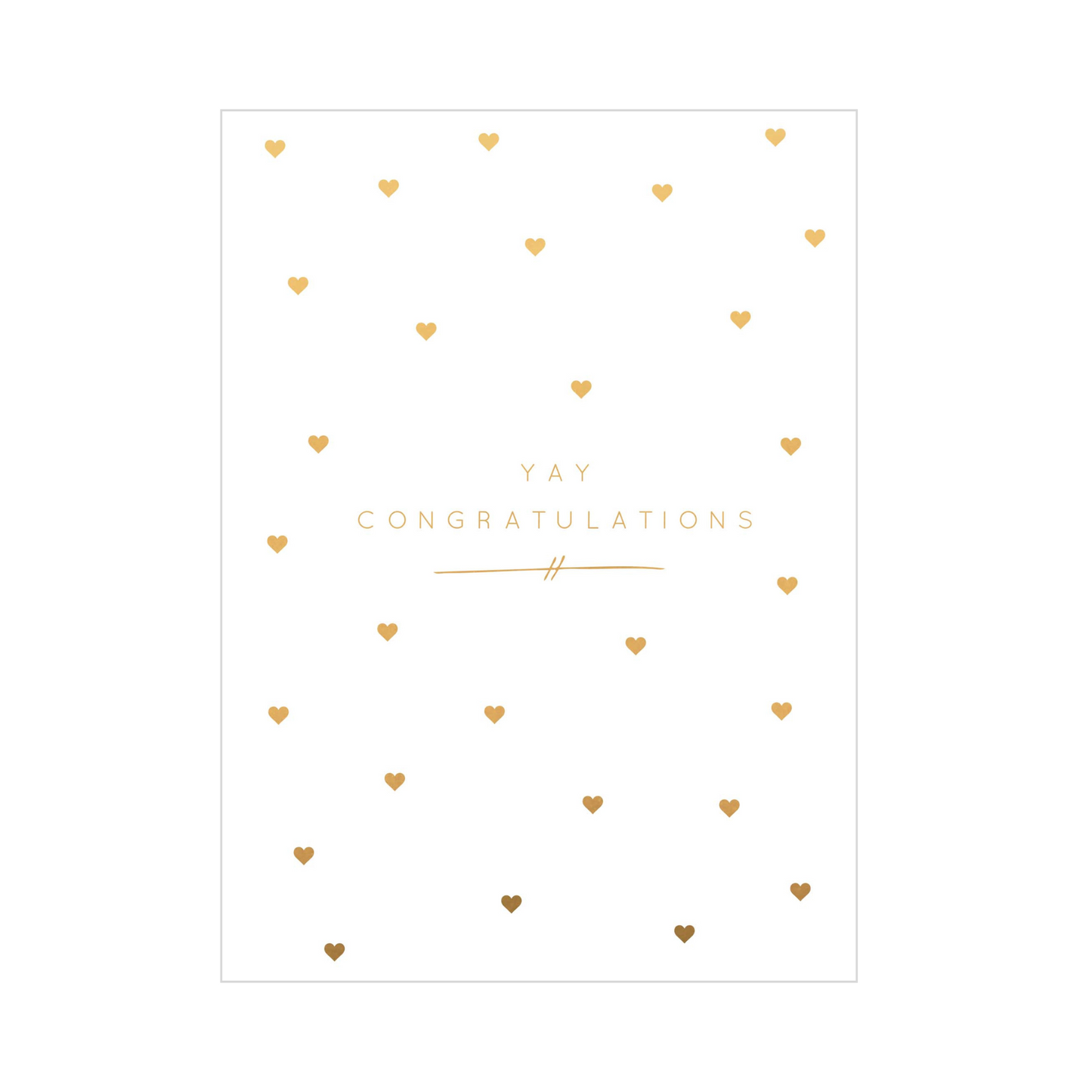 Greeting Card WEDDING - YAY CONGRATS