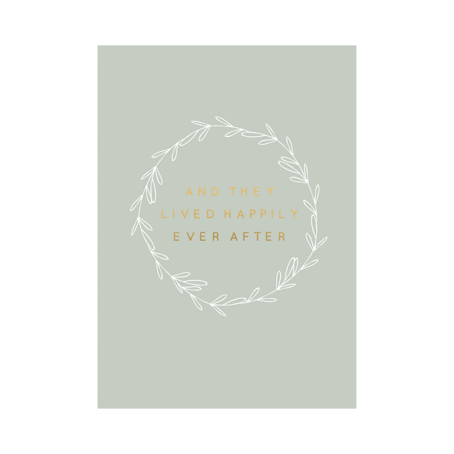 Greeting Card WEDDING - EVER AFTER WREATH