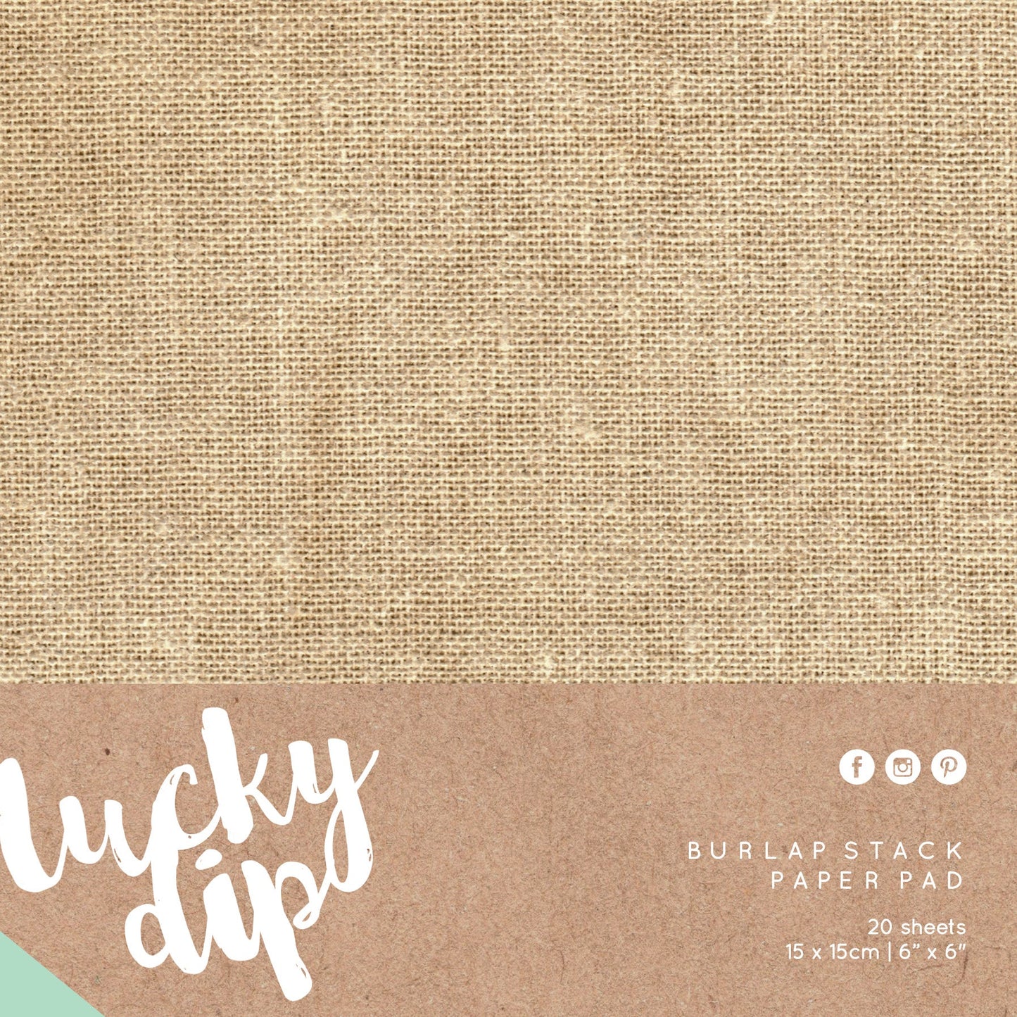 Burlap Stack Paper Pad 20 sheets 150x150mm