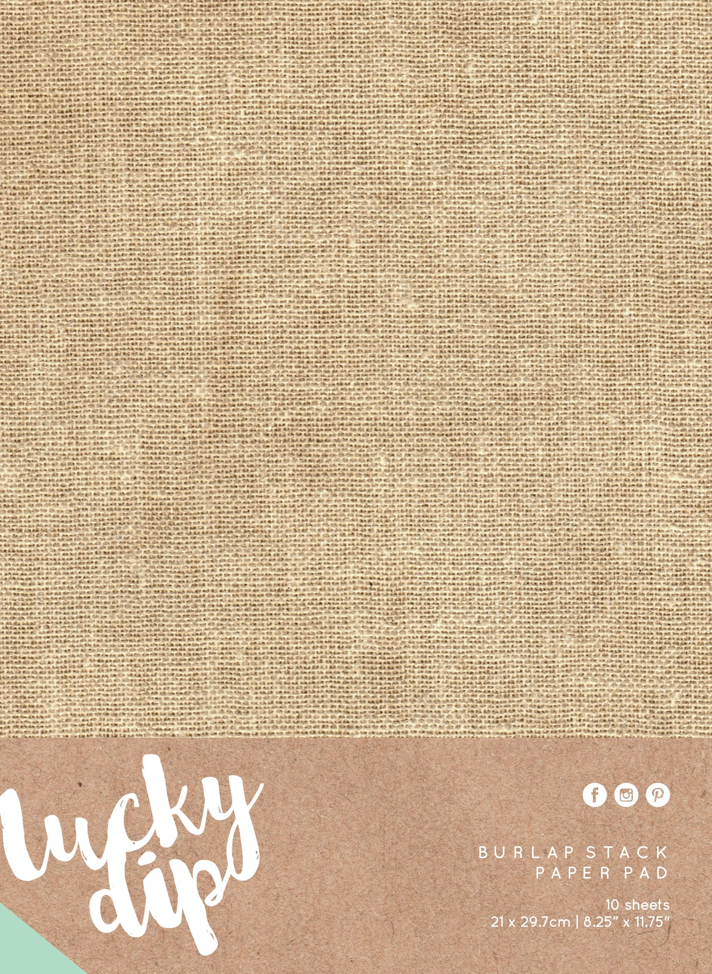 Burlap Stack Paper Pad 10 sheets 210x297mm