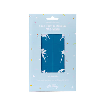 Oh Flossy Reusable Adhesive Face Paint & Makeup Stencils - Teal