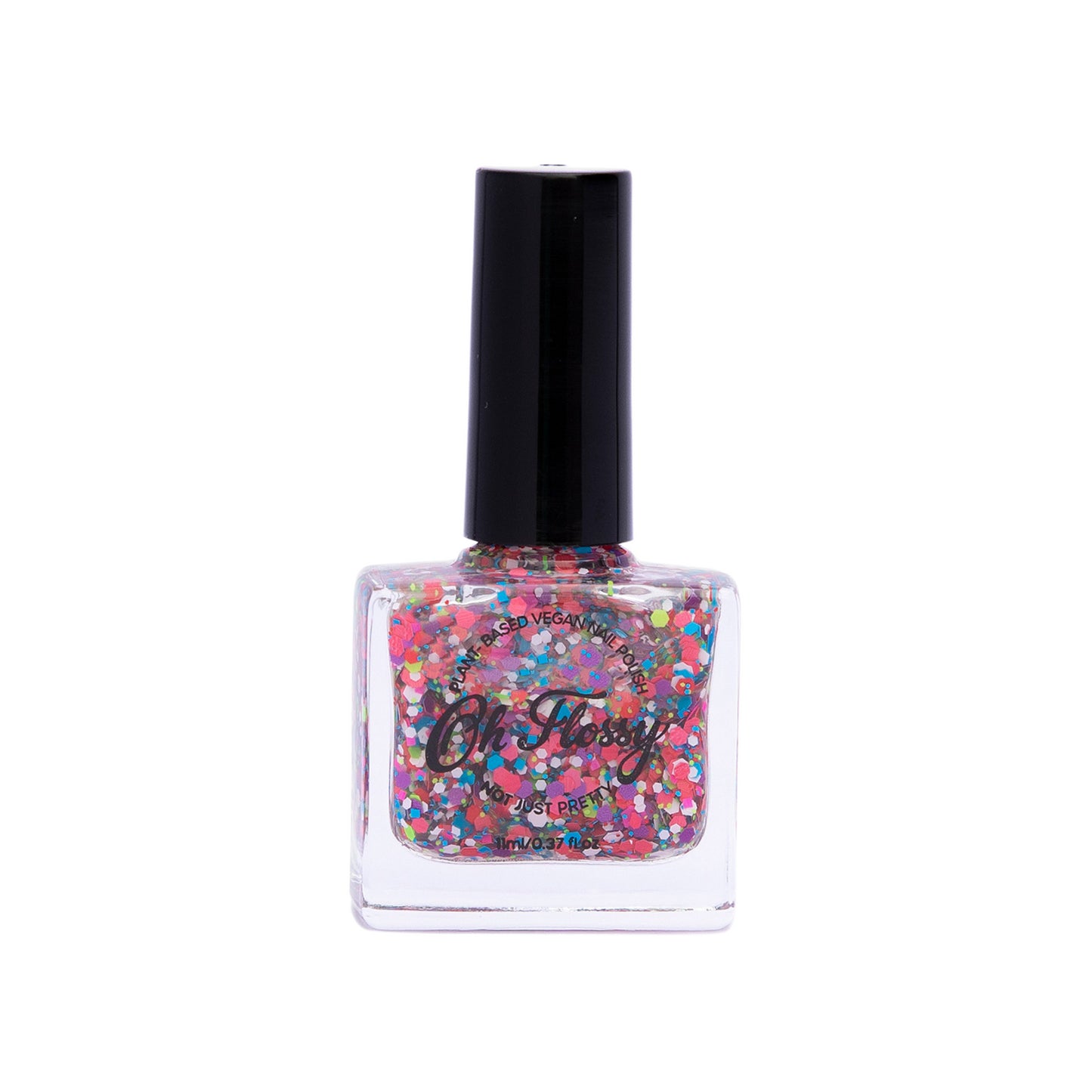 Oh Flossy Nail Polish - Courageous - Coloured Confetti Glitter