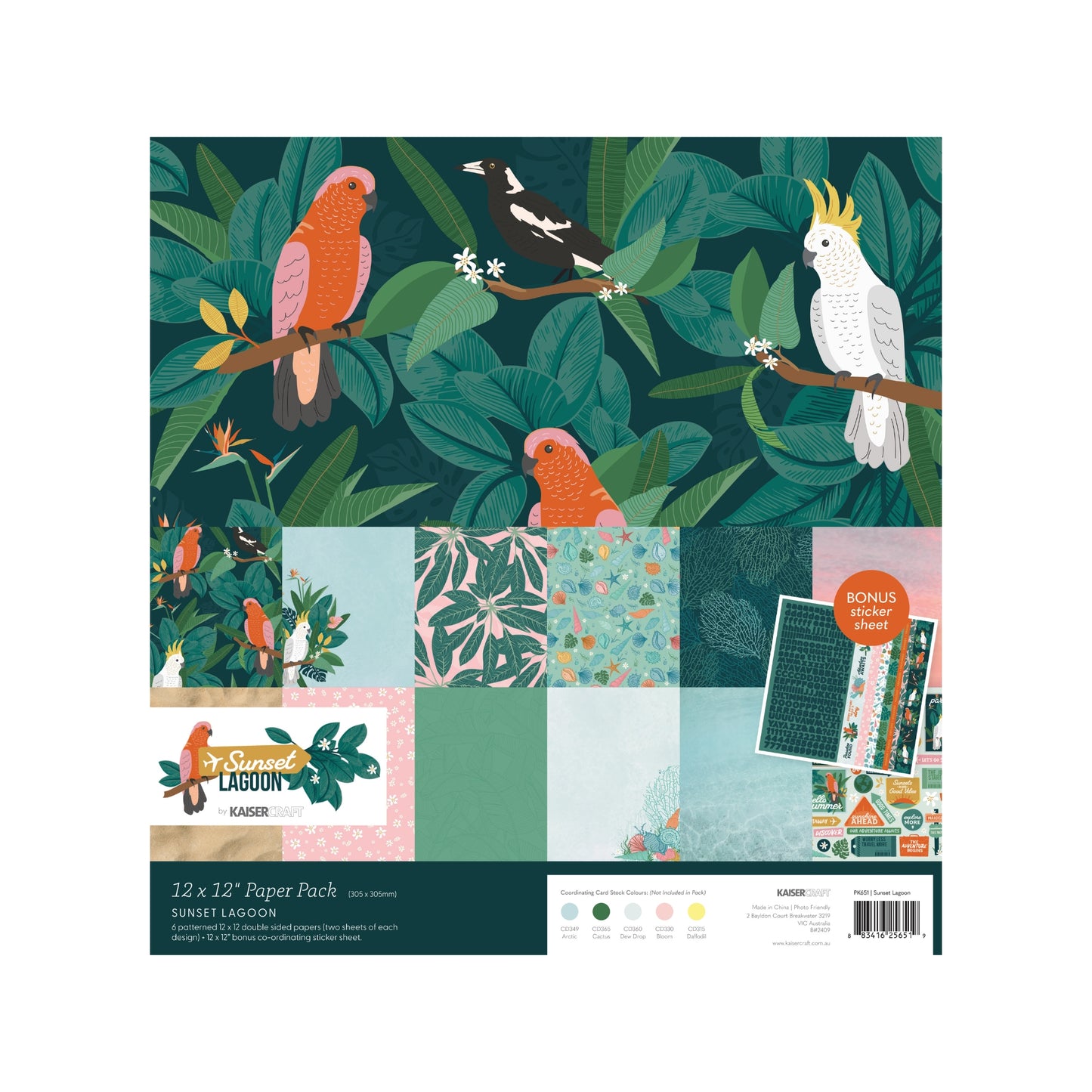 Sunset Lagoon Paper Pack Bonus