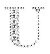 Rhinestone U Silver