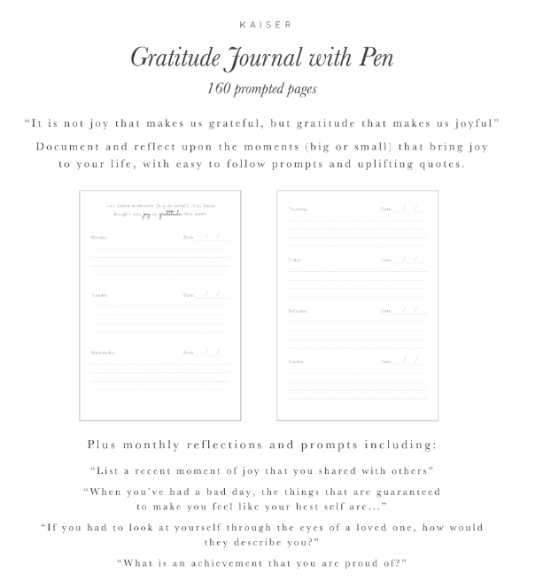 Kaiser Prompted Journal with Pen - INDIGO