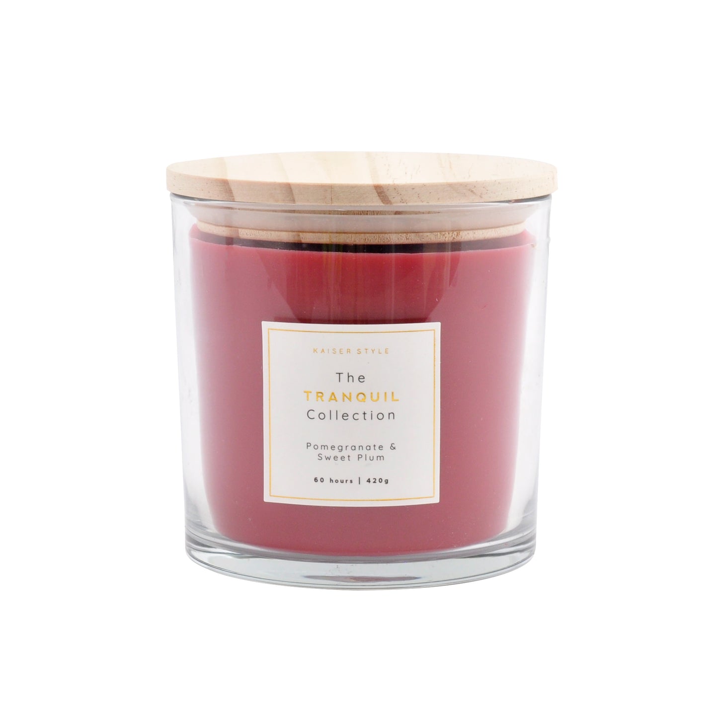 Candle Tranquil 60hr - POMEGRANATE & SWEET PLUM