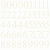 Alpha Stickers - Number Ivory