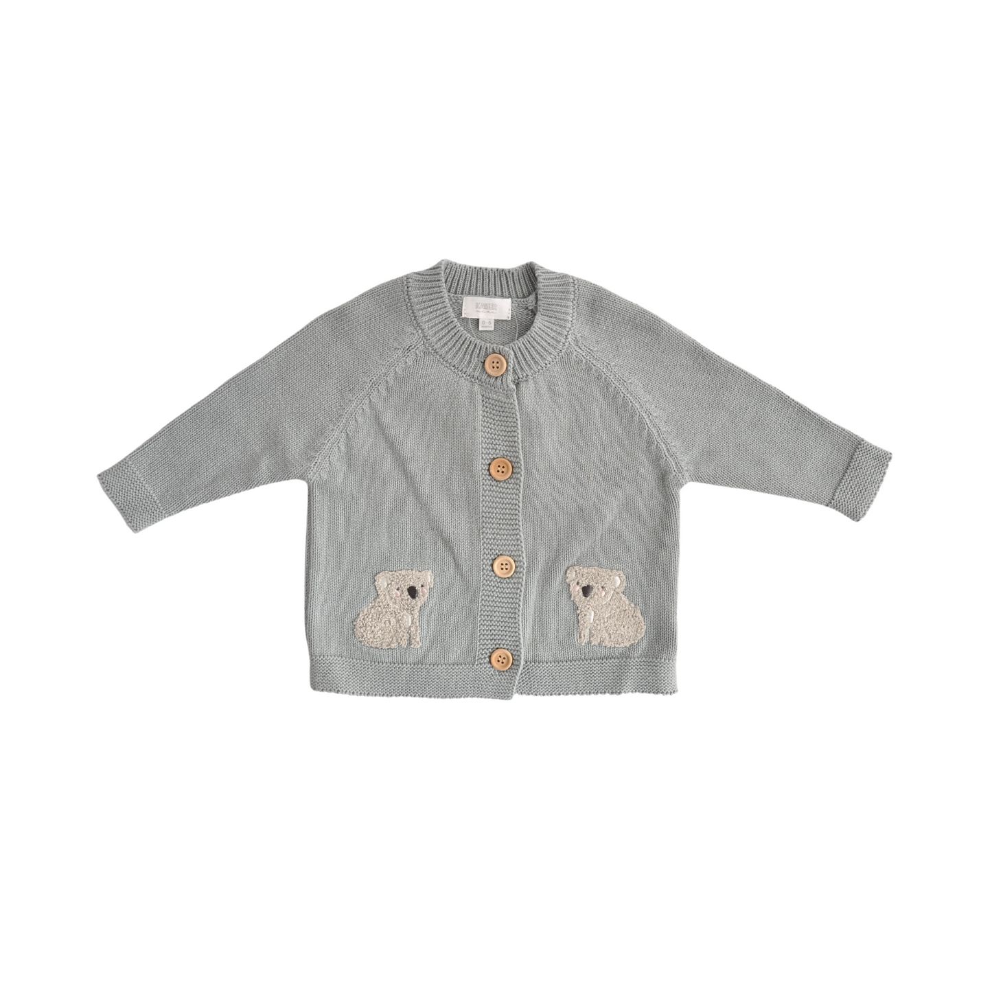 Baby Knitted Cardigan - Koala Size 6-12M