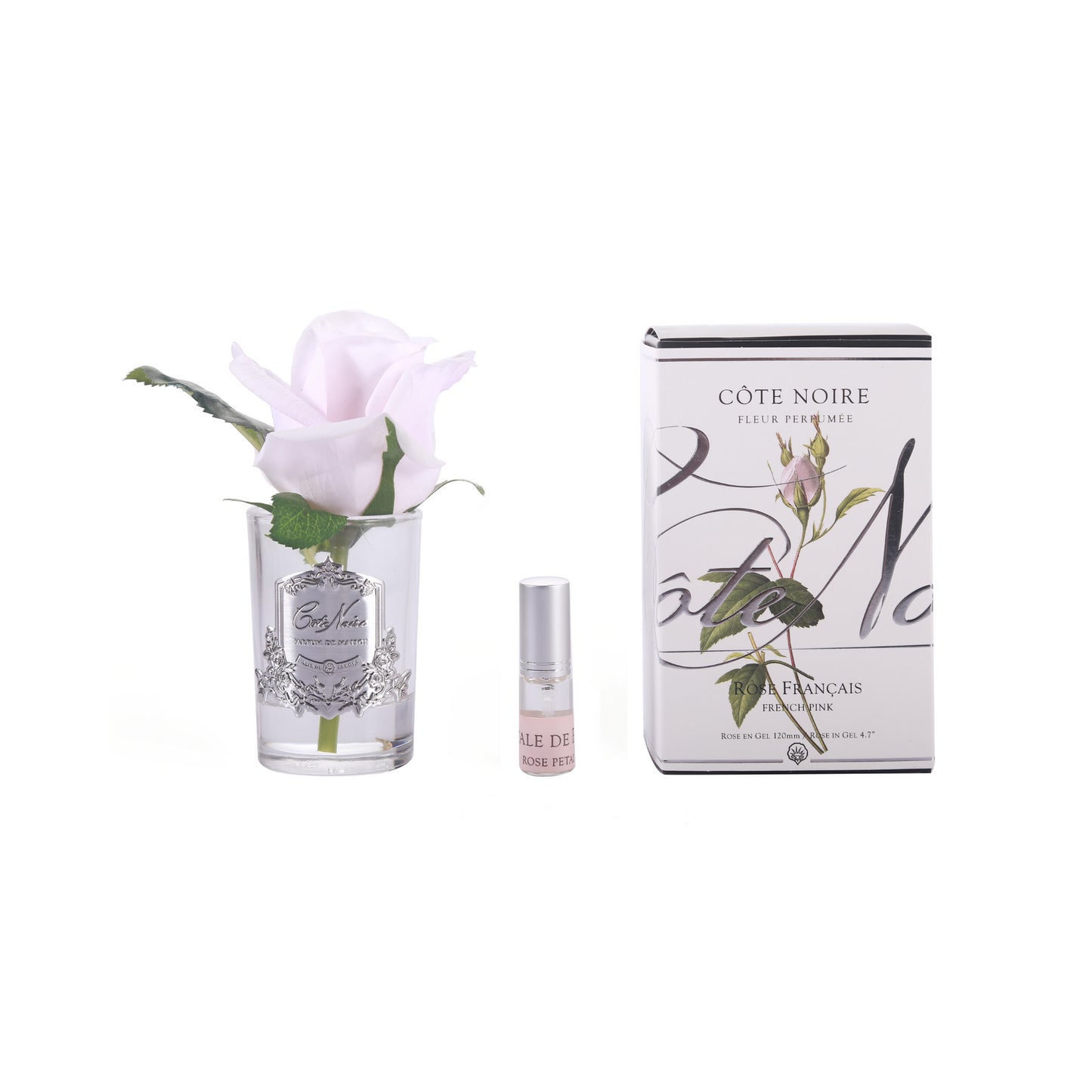 Cote Noire Rose Bud - Clear Silver - French Pink
