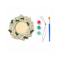 Christmas Kids Paint Your Own Wooden Frame Decs - WREATH