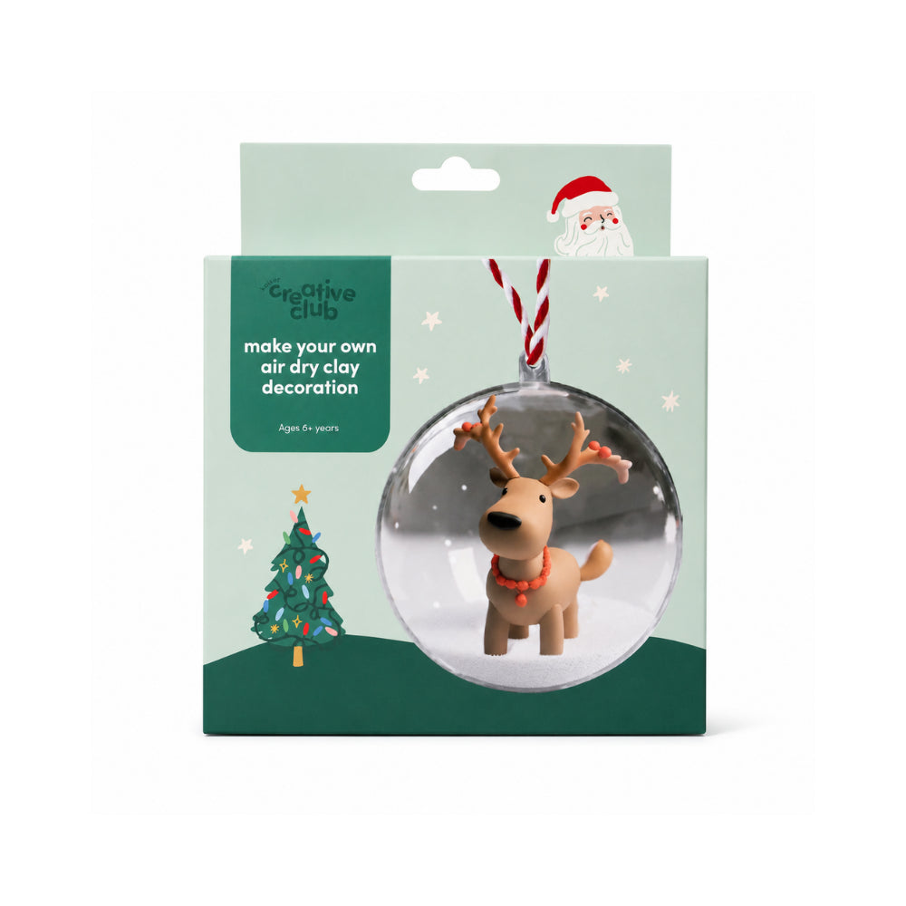 Christmas Kids Make Your Own Air Dry Clay Decs - REINDEER