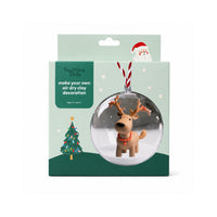 Christmas Kids Make Your Own Air Dry Clay Decs - REINDEER