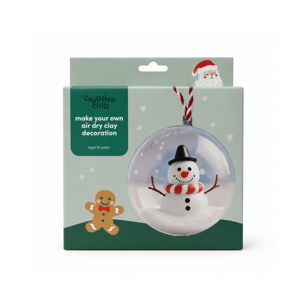 Christmas Kids Make Your Own Air Dry Clay Decs - SNOWMAN