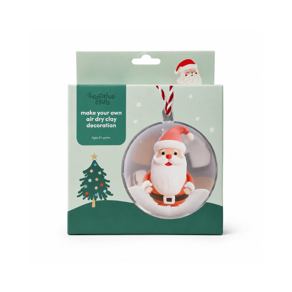Christmas Kids Make Your Own Air Dry Clay Decs - SANTA