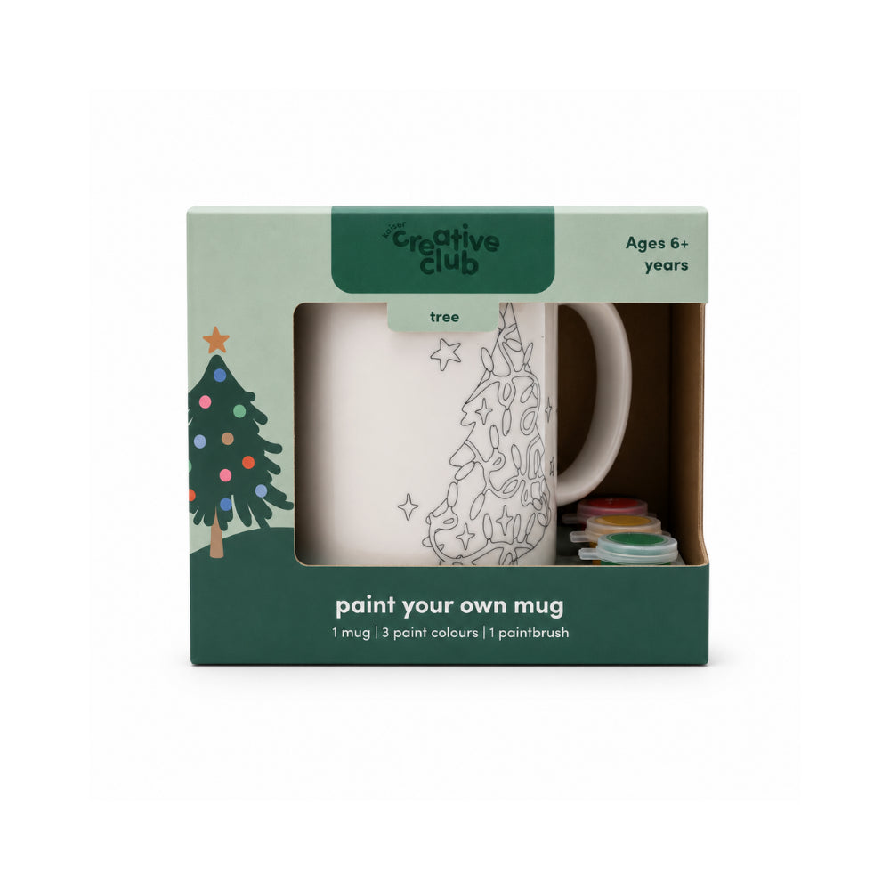 Christmas Kids Paint Your Own Novelty Mug - TREE
