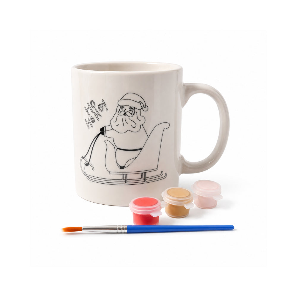 Christmas Kids Paint Your Own Novelty Mug - SANTA